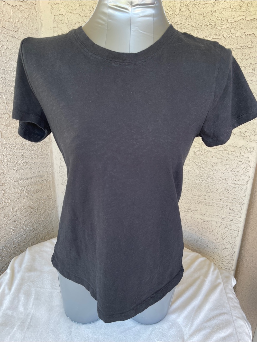 J. Crew Factory Black Crew Neck Short Sleeve Tee 100% cotton
